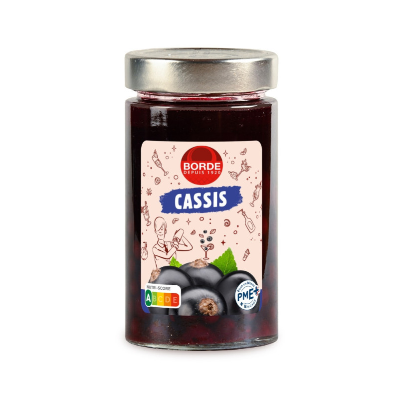 Cassis au sirop léger 120 g - Maison Borde