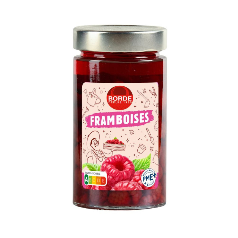 Framboises au sirop léger 110 g - Maison Borde