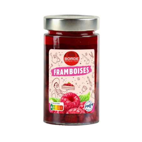 Framboises au sirop léger 110 g - Maison Borde
