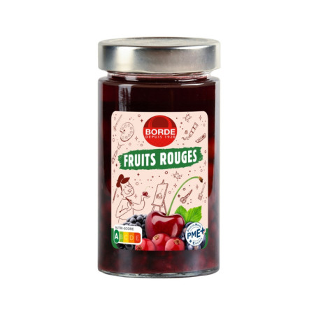 Fruits rouges au sirop léger 120 g - Maison Borde