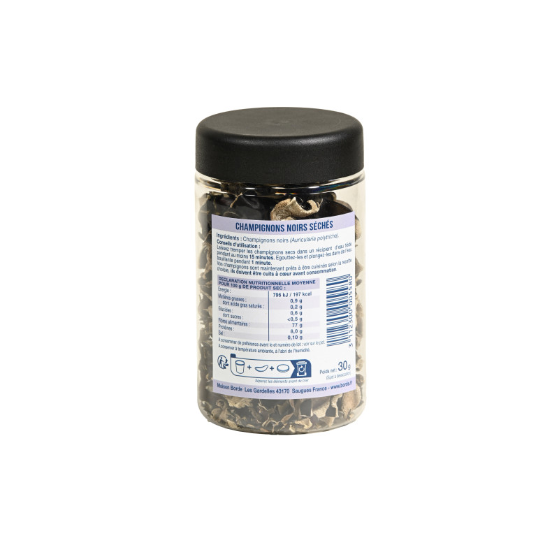 Champignons noirs séchés (Gamme Classique) - Maison Borde
