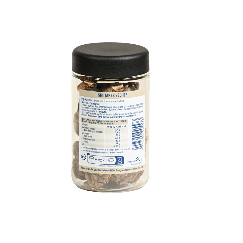Shiitakes séchés "Roi des Montagnes" 30 g - L'atelier Borde