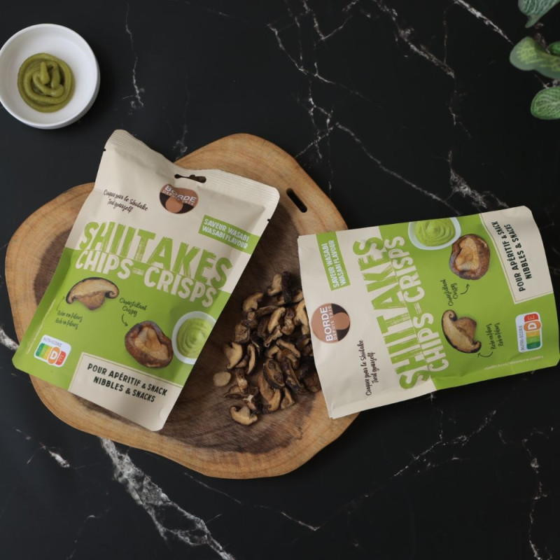 Chips de shiitakes "Saveur wasabi" 50 g - Maison Borde
