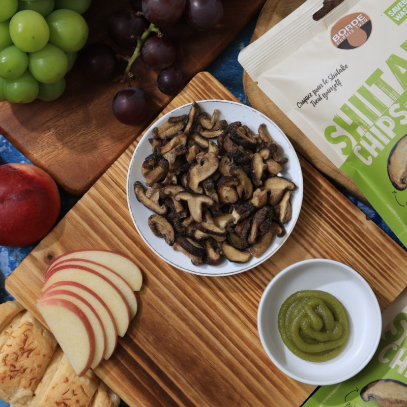 Chips de shiitakes "Saveur wasabi" 50 g - Maison Borde