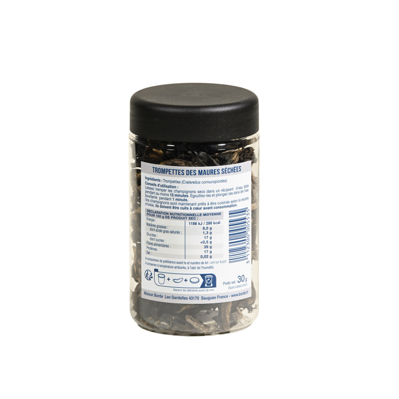 Trompettes séchées "Roi des Montagnes" 30 g- L'atelier Borde