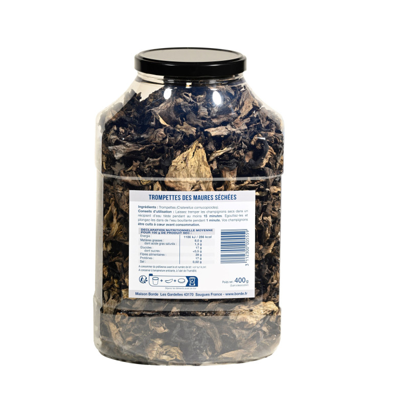 Trompettes séchées "Roi des Montagnes" 400 g 400 g - L'atelier Borde