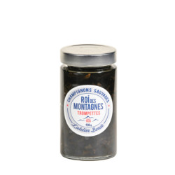 Trompettes "Roi des Montagnes" en bocal 150 g - L'atelier Borde
