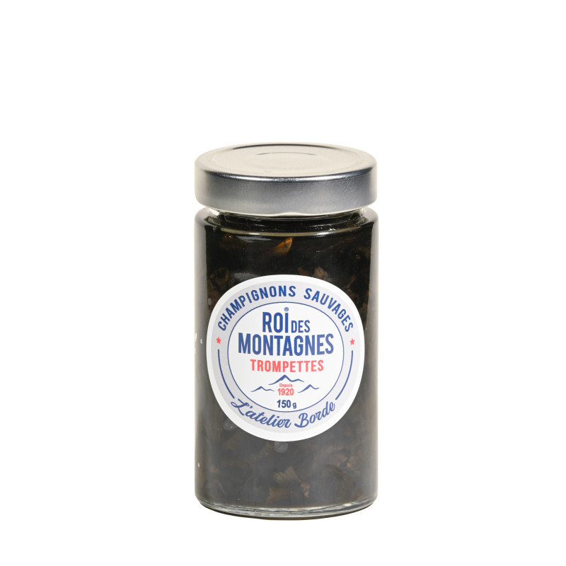 Trompettes "Roi des Montagnes" en bocal 150 g - L'atelier Borde