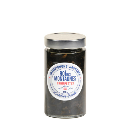 Trompettes "Roi des Montagnes" en bocal 150 g - L'atelier Borde