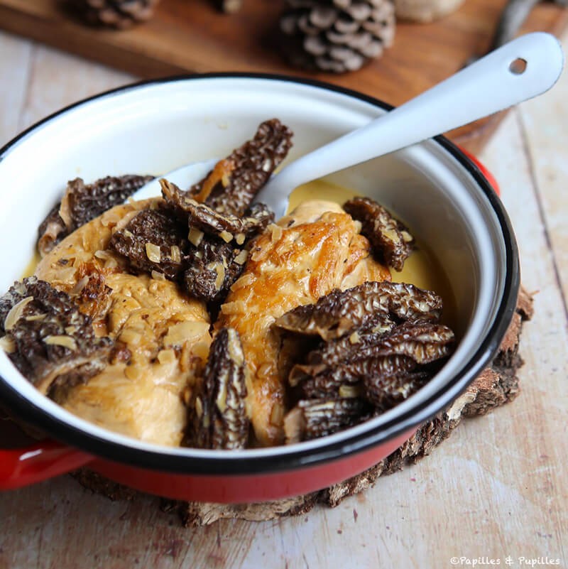 Poultry supremes with dried morels