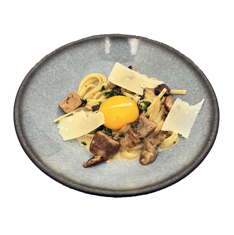 Linguine with freeze-dried porcini and Parmesan